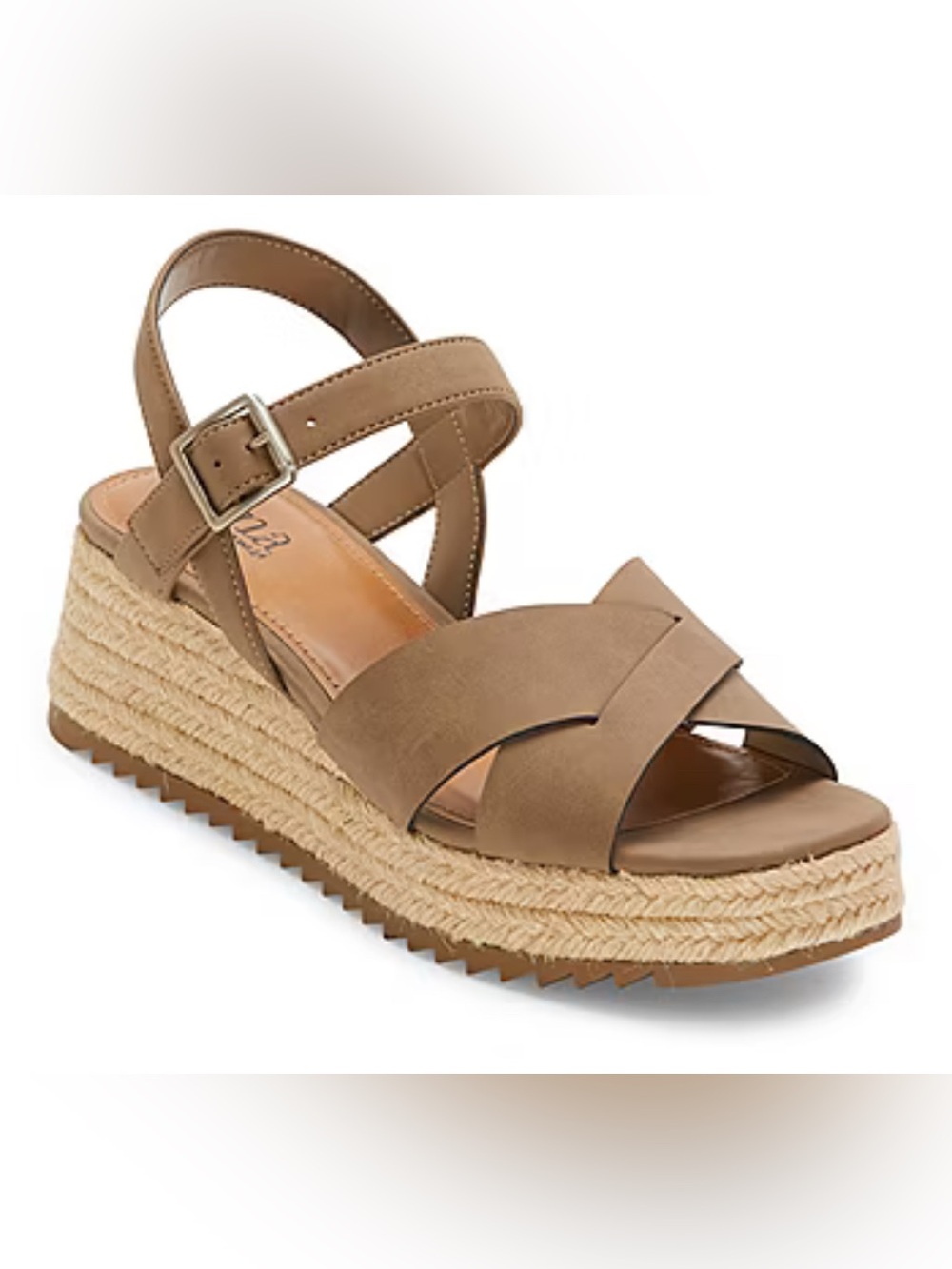 a.n.a. Taupe Espadrille Platform Sandals Size 8